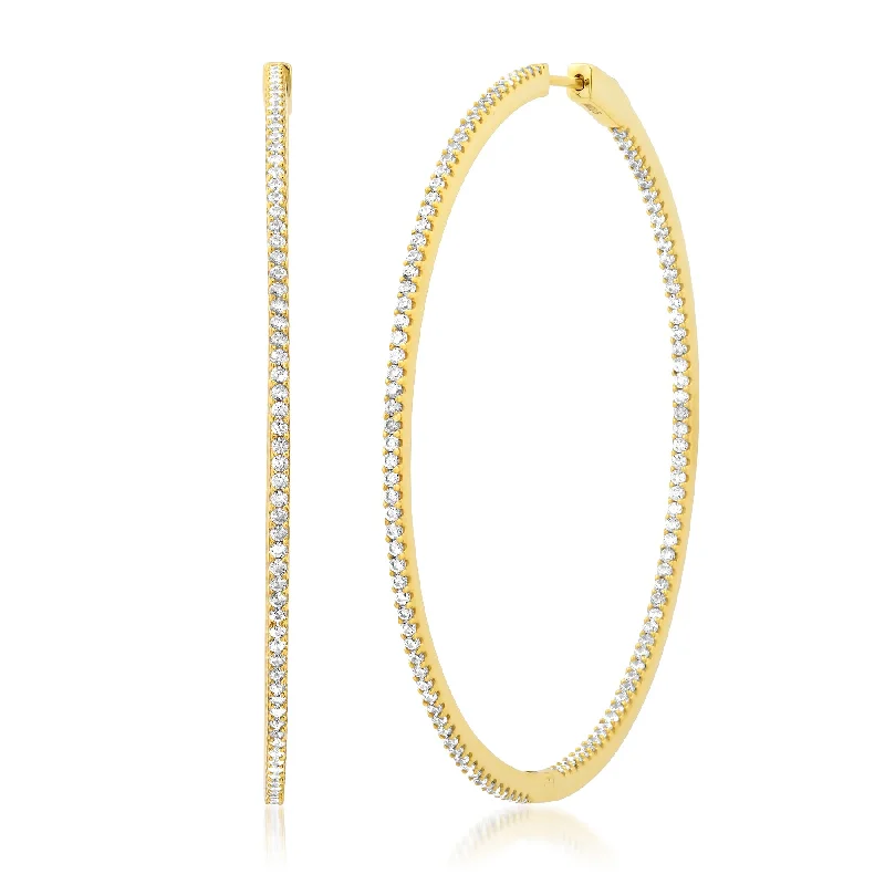 women's earrings drop -JUMBO ROUND HOOPS, GOLD