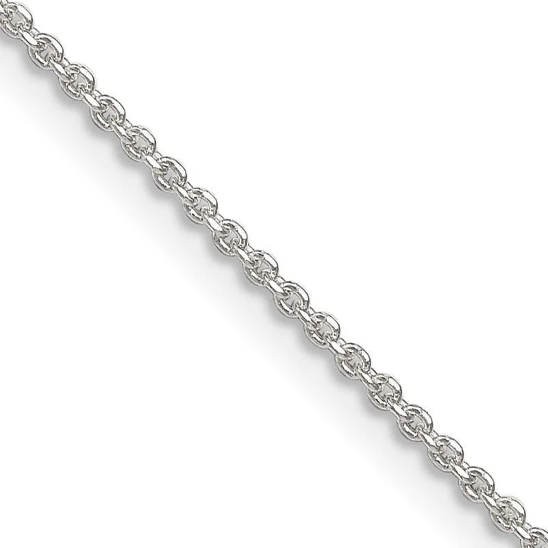 women's necklace for weddings -Sterling Silver 1.4mm Diamond-cut Forzantina Cable Chain Necklace w/2in ext.