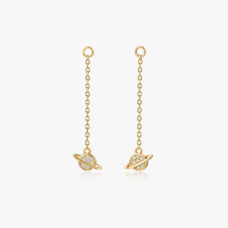 women's earrings hoop -Saturn Stud Jacket in Gold