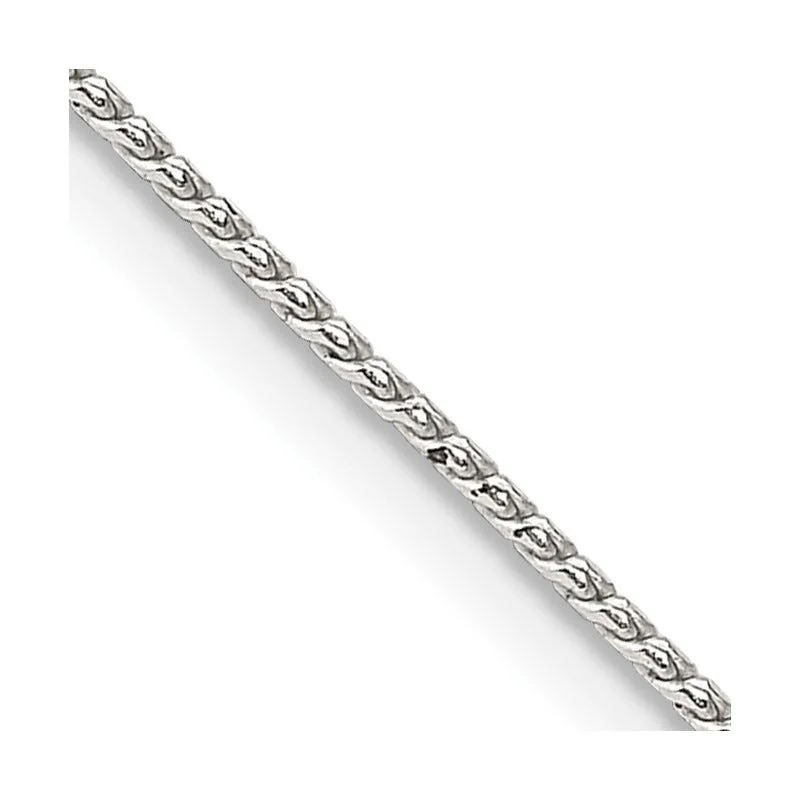 women's necklace chain link -Sterling Silver 0.95mm Round Franco Chain Necklace