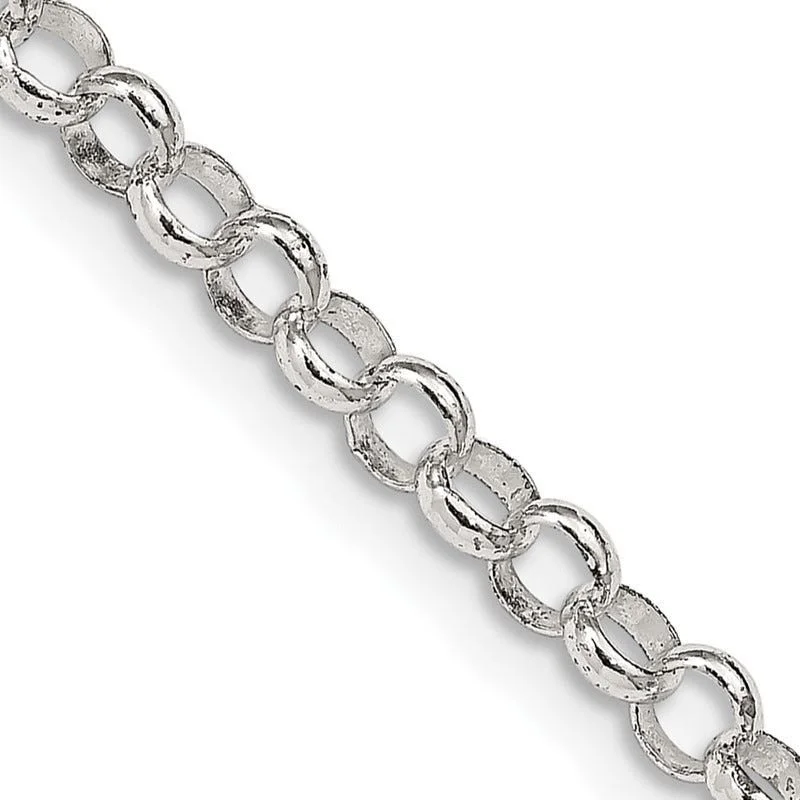 women's necklace double layer -Sterling Silver 4mm Rolo Chain Necklace