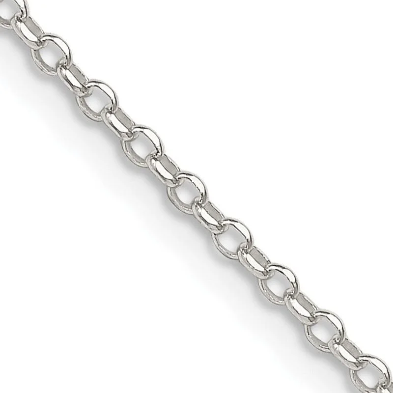 women's necklace luxury brand -Sterling Silver 1.75mm Diamond-cut Cable Chain Necklace