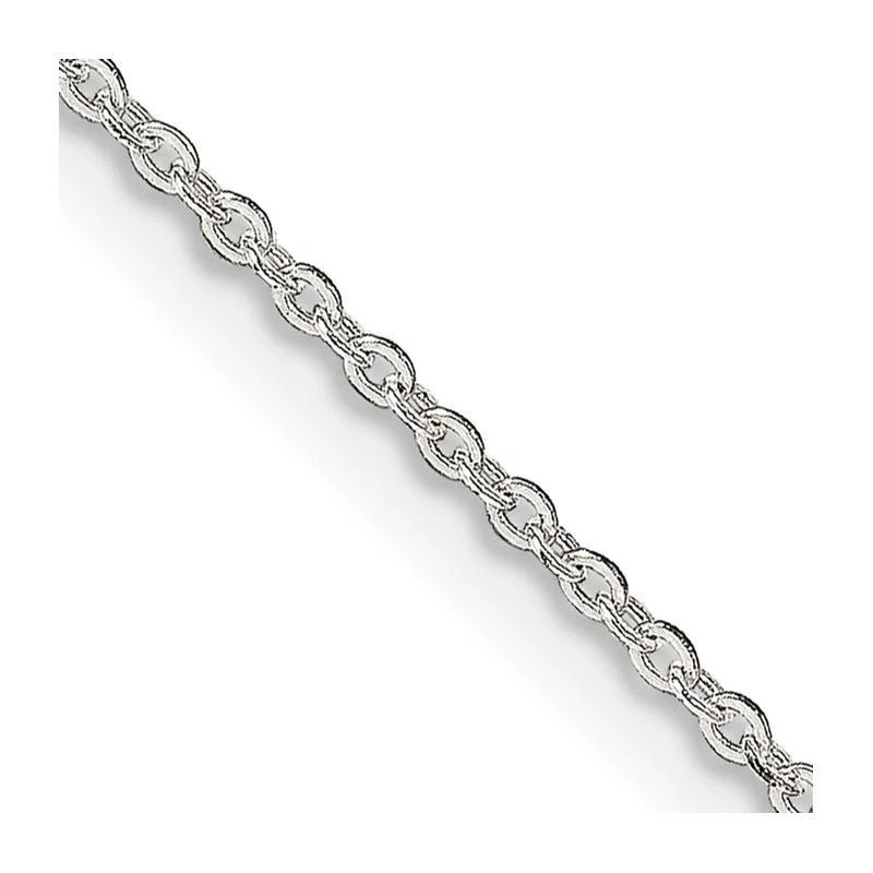 women's necklace moon phases -Sterling Silver 1mm Flat Link Cable Chain Necklace w/4in ext.