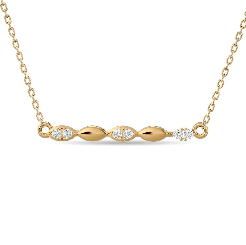 women's necklace chain link -Diamond 1/10 ct tw Fashion Necklace in 10K Yellow Gold