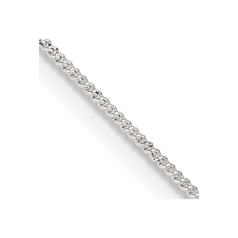 women's necklace layered -Sterling Silver 1mm Curb Chain Necklace