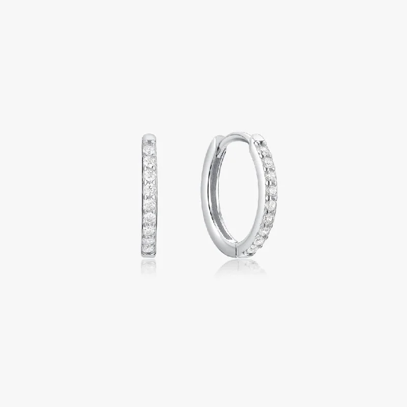 women's earrings silver -Adeline Hoops in Silver