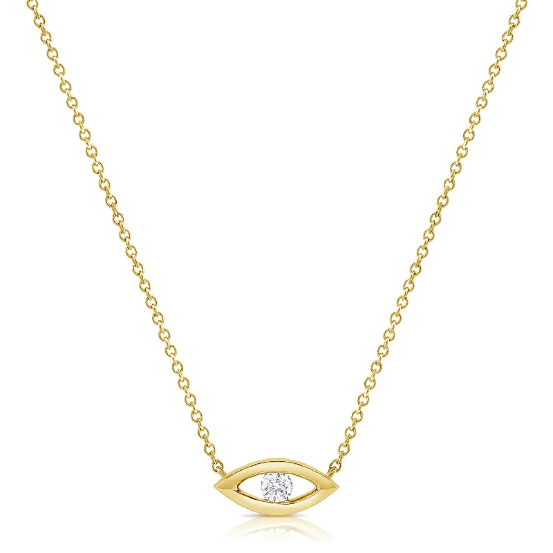 women's necklace luxury collection -OKGs Collection 14K Evil Eye Necklace