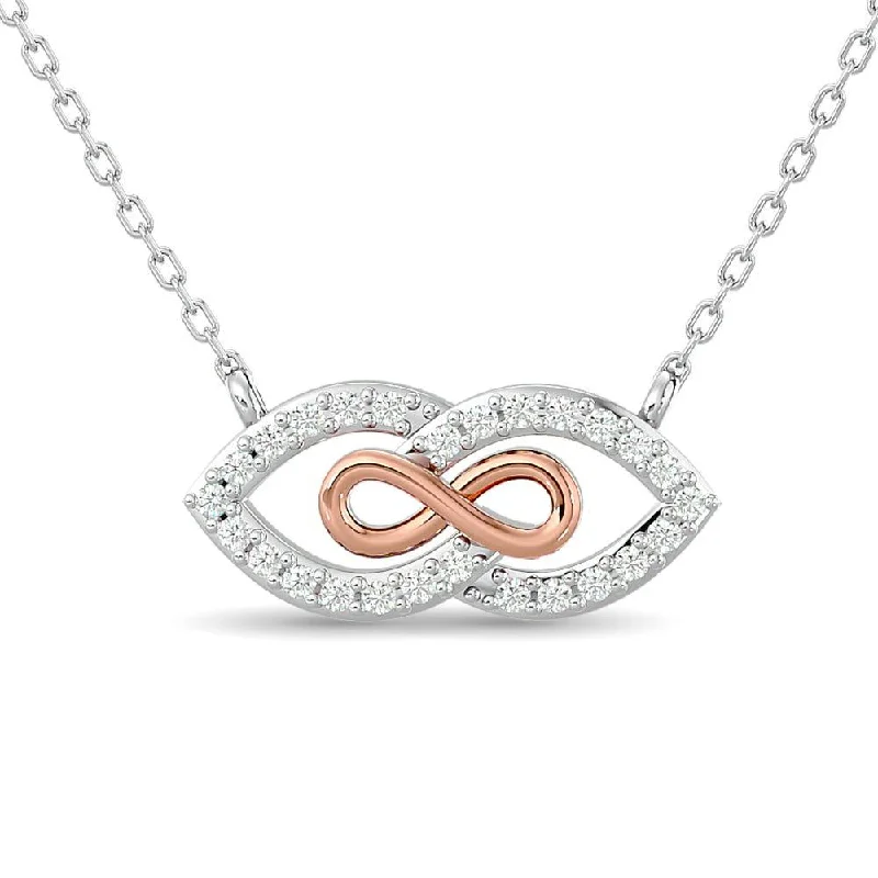 women's necklace modern look -Diamond 1/6 Ct.Tw. Fashion Necklace in 10K Two Tone