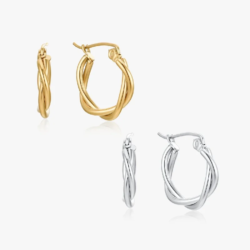 women's earrings sleek and modern -Cassie Baby Hoops