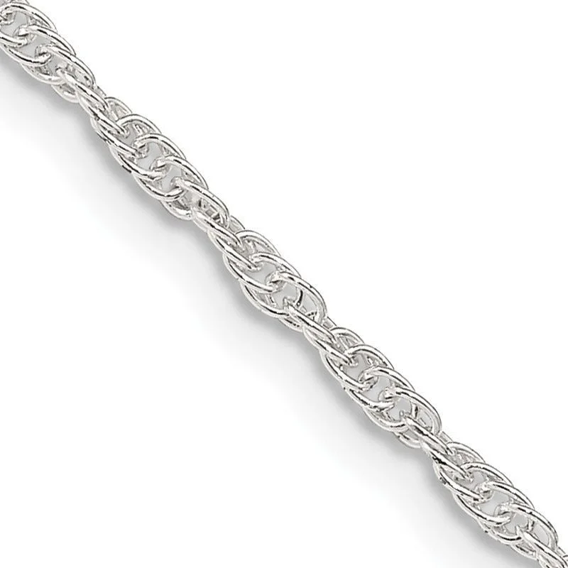 women's necklace diamond -Sterling Silver 1.95mm Loose Rope Chain Necklace