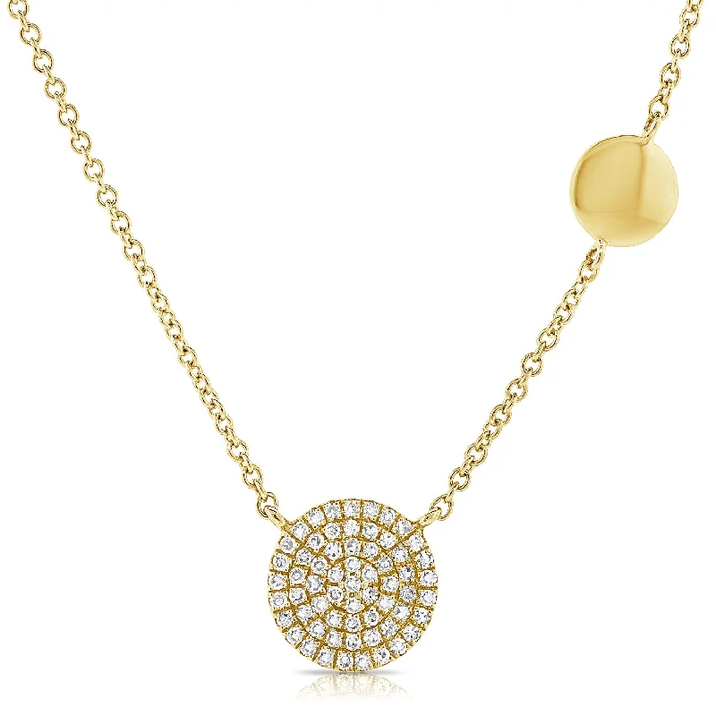 women's necklace with infinity charm -14K Gold Geometric Necklace with Diamonds