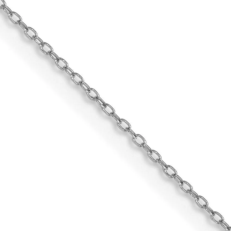 women's necklace with moonstone -Sterling Silver 1mm Rhodium-plated Cable Chain Necklace