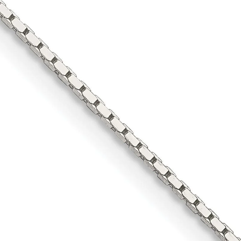 women's necklace classic designs -Sterling Silver .7mm Mirror Box Chain Necklace w/2in ext.