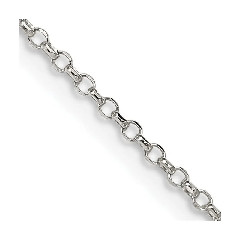 women's necklace charm collection -Sterling Silver 1.5mm Diamond-cut Cable Chain Necklace