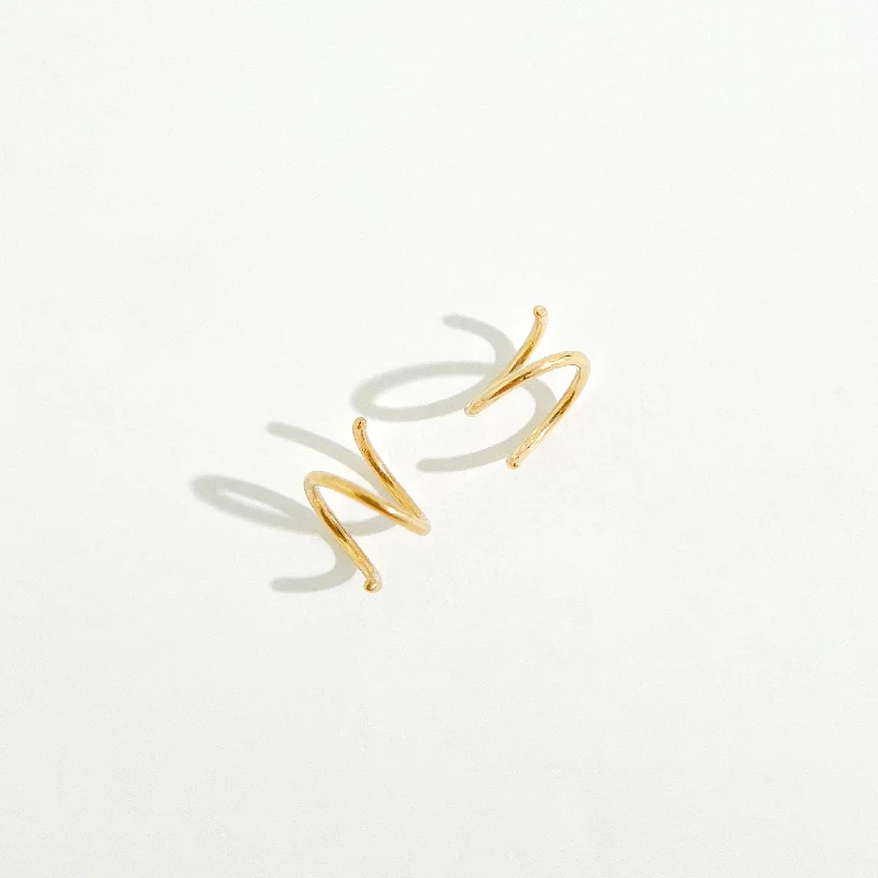 women's earrings everyday wear -Simple Spiral in Gold