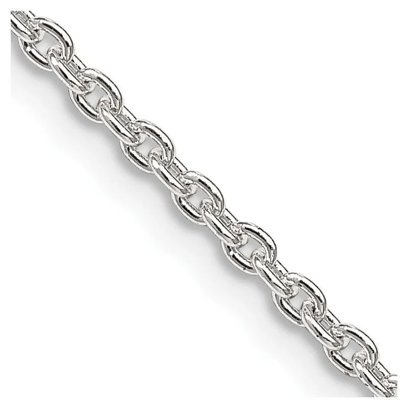 women's necklace unique styles -Sterling Silver 2.25mm Cable Chain Necklace