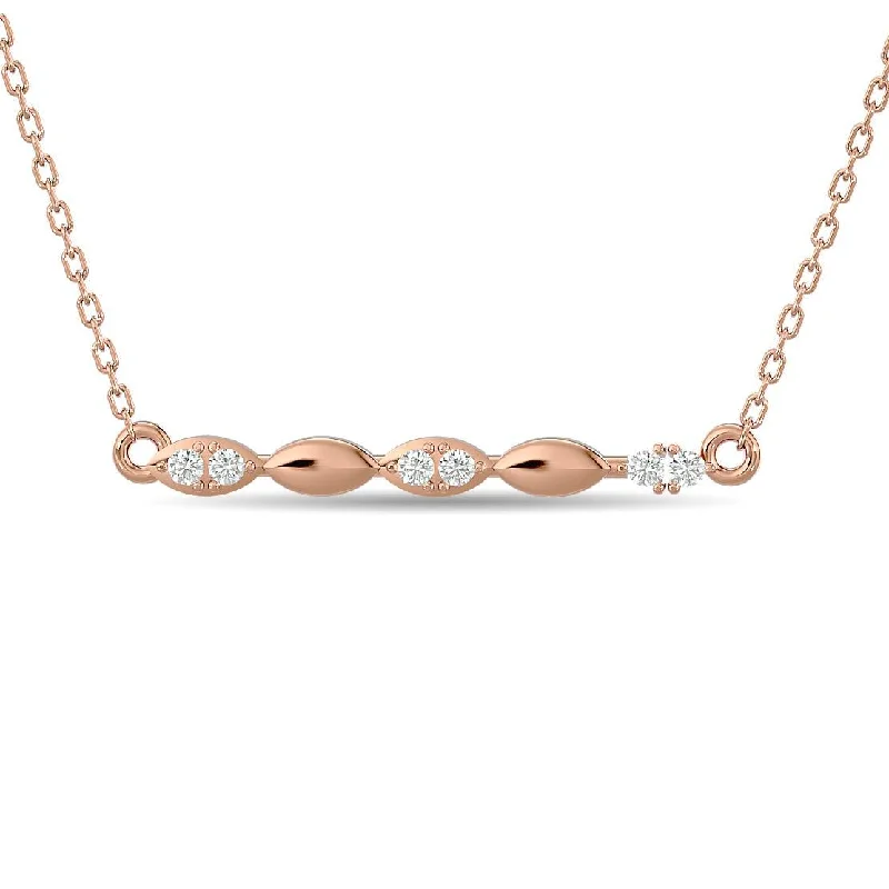 women's necklace moon phases -Diamond 1/10 ct tw Fashion Necklace in 10K Rose Gold