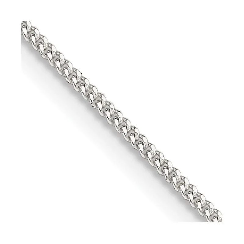 women's necklace pearl -Sterling Silver 1.15mm Curb Chain Necklace