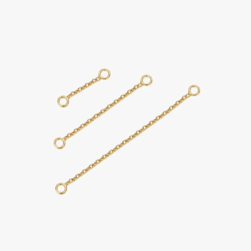 women's earrings baroque pearl -Chain Connectors in Gold