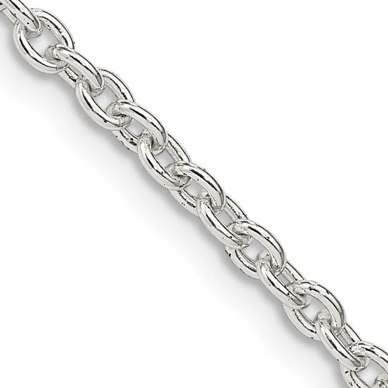 women's necklace celestial jewelry -Sterling Silver 2.75mm Cable Chain Necklace