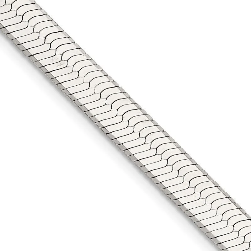 women's necklace fine jewelry -Sterling Silver 8mm Magic Herringbone Chain Necklace