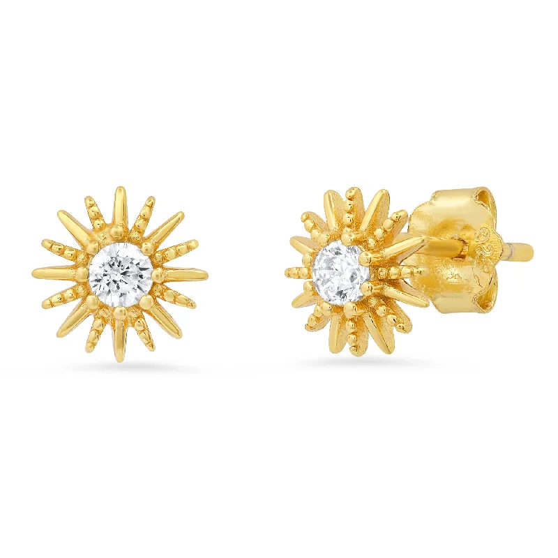 women's earrings stud -SUN STUDS, GOLD