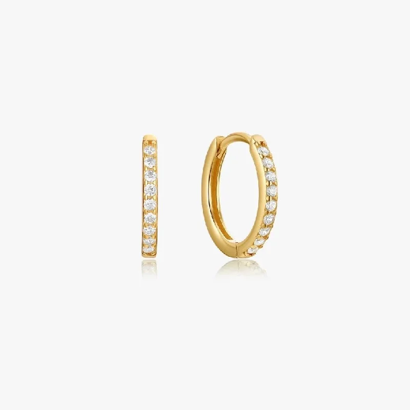 women's earrings adjustable length -Adeline Hoops in Gold