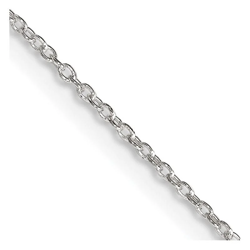 women's necklace chain link -Sterling Silver 1.30mm Forzantina Cable Chain Necklace w/4in ext.