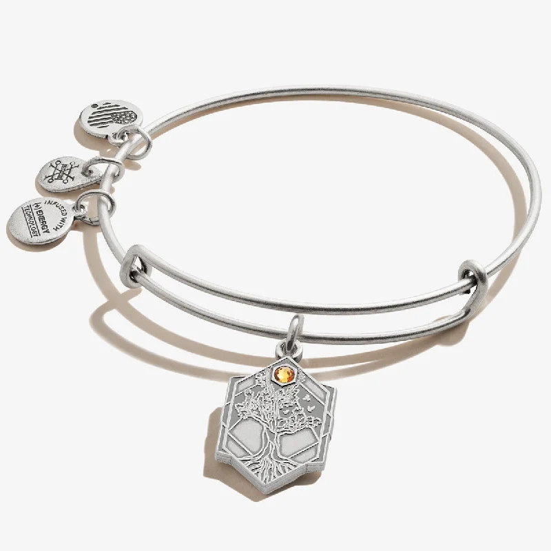 women's bracelets with name engraving -Tree of Life Charm Bangle