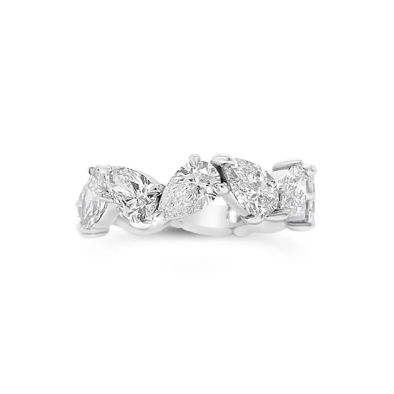 women's ring adjustable -Pear-Shaped Diamond Eternity Band