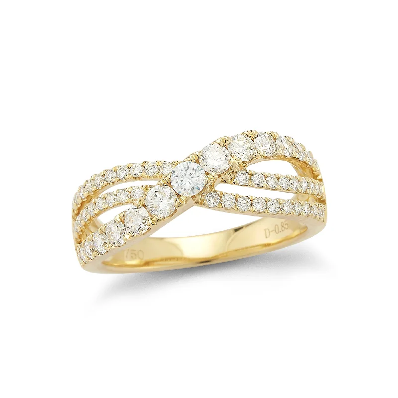 women's ring infinity shape -Diamond Twist Ring