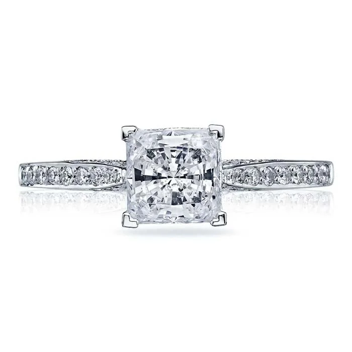 women's engagement rings handcrafted masterpiece -Tacori Dantela Engagement Ring Semi-Mounting in 18K White Gold