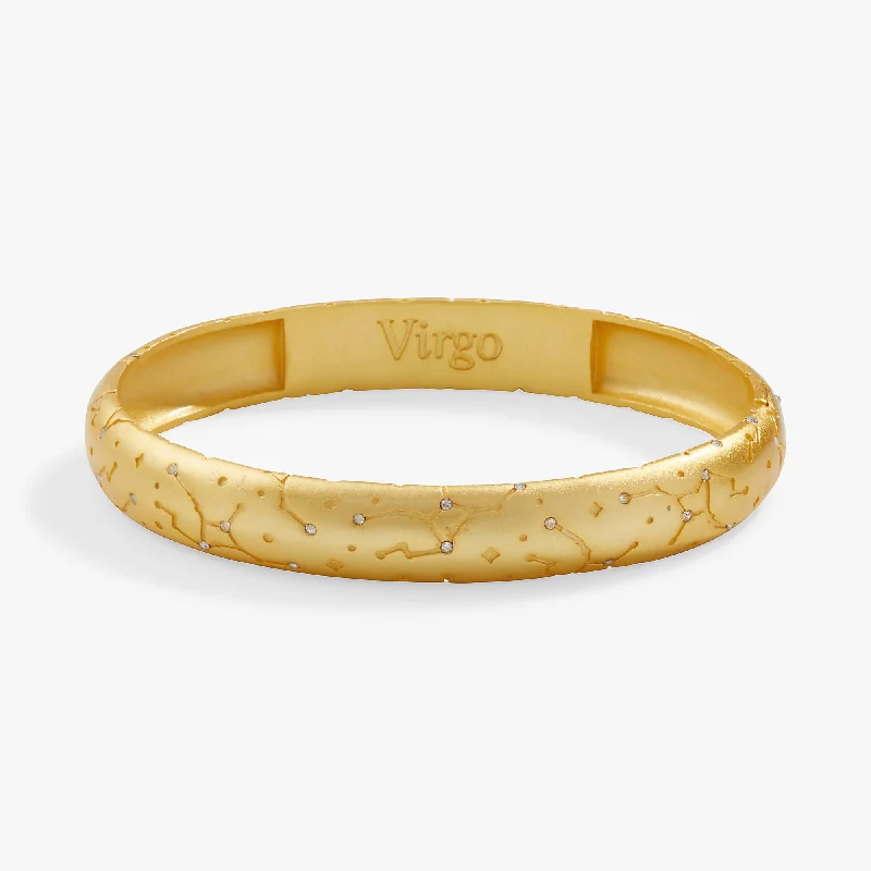 women's bracelets for daughter -Virgo Zodiac Hinge Bangle