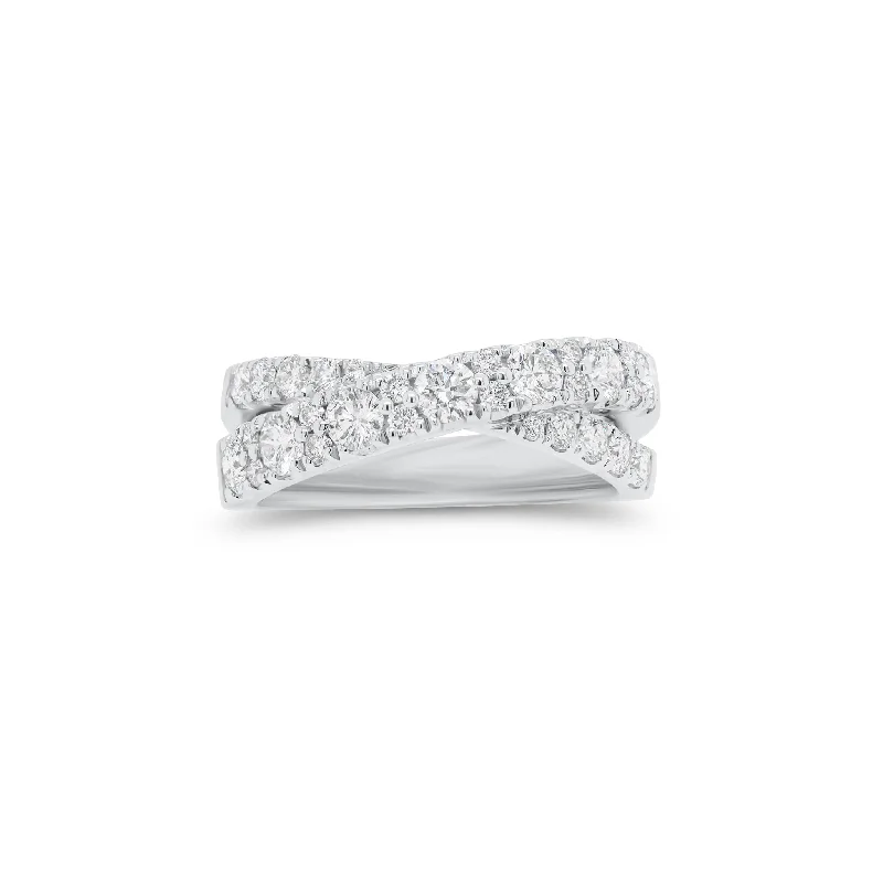 women's ring infinity symbol -Diamond Simple Crossover Ring