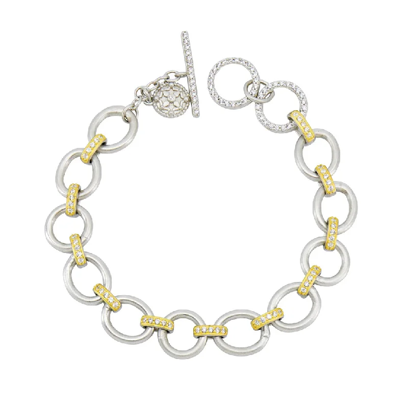 women's bracelets chain link -Freida Rothman Signature Chunky Link Bracelet