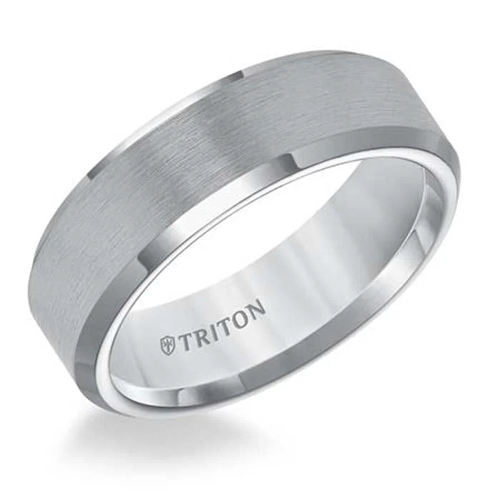 women's engagement rings stackable set -Triton 6MM Comfort Fit Tungsten Carbide Wedding Band