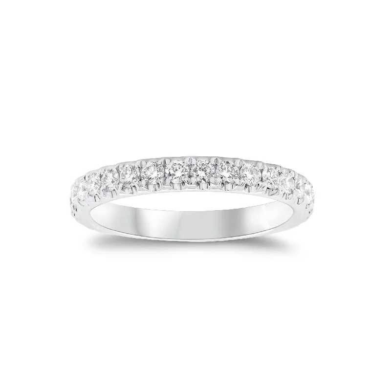 women's ring engraved -0.81 ct Diamond Eternity Ring