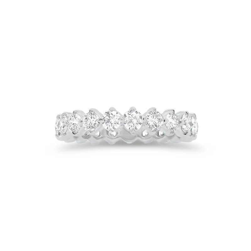 women's ring princess cut -Prong-Set Diamond Eternity Band