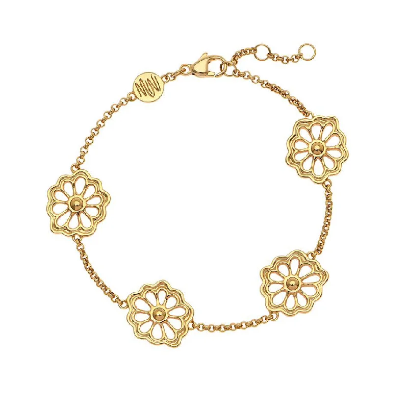 women's bracelets dainty look -Goldbug By the Bunch Okra Bracelet