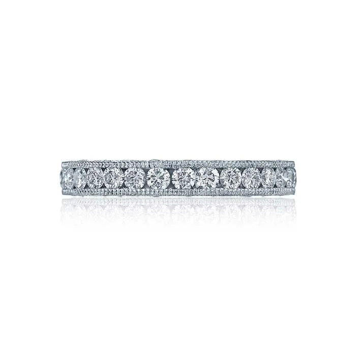 women's engagement rings bold and stylish -Tacori Royal T Wedding Band in Platinum with Diamonds