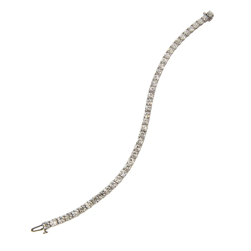 women's bracelets bold fashion -9.86ctw Diamond 18K White Gold Tennis Bracelet