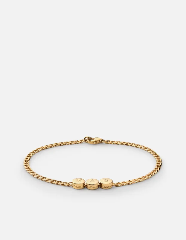 women's bracelets trendy layered -Type Chain Bracelet, Gold Vermeil