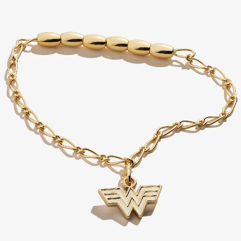 women's bracelets with heart shape -Wonder Woman™ Logo Stretch Bracelet