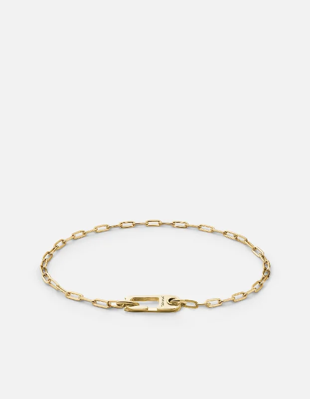 women's bracelets luxury brand -Annex Volt Link Bracelet, Gold Vermeil