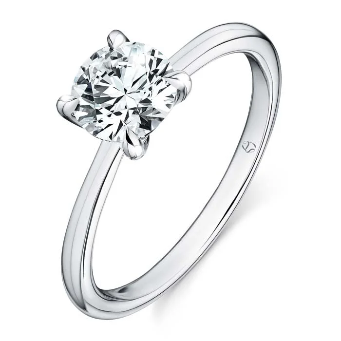 women's engagement rings perfect fit -Hearts On Fire .70CT Vela Solitaire Complete Engagement Ring in Platinum