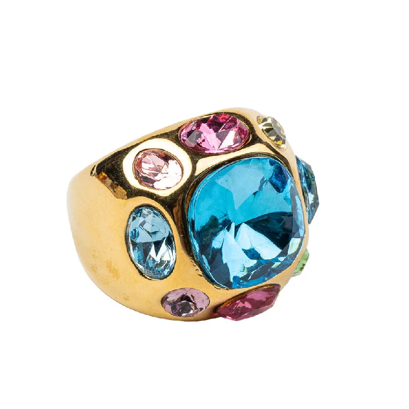 women's ring celestial rings -Gold and Light Multi Stones Ring