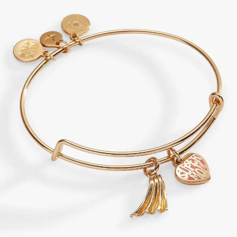 women's bracelets for girlfriend -“Super Mom” Duo-Charm Bangle