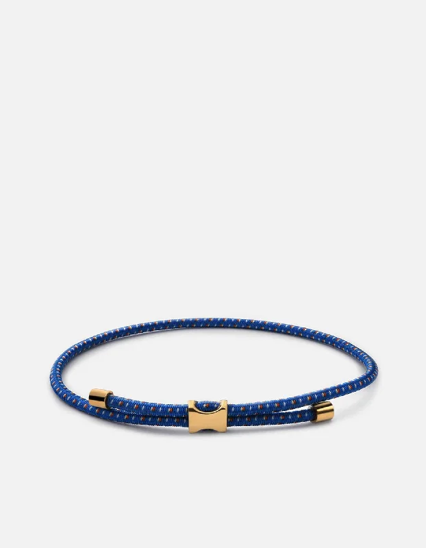 women's bracelets with turquoise -Orson Pull Bungee Rope Bracelet, 14k Gold