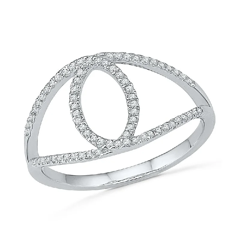 women's ring eternity band -Diamond Accent Eye Ring