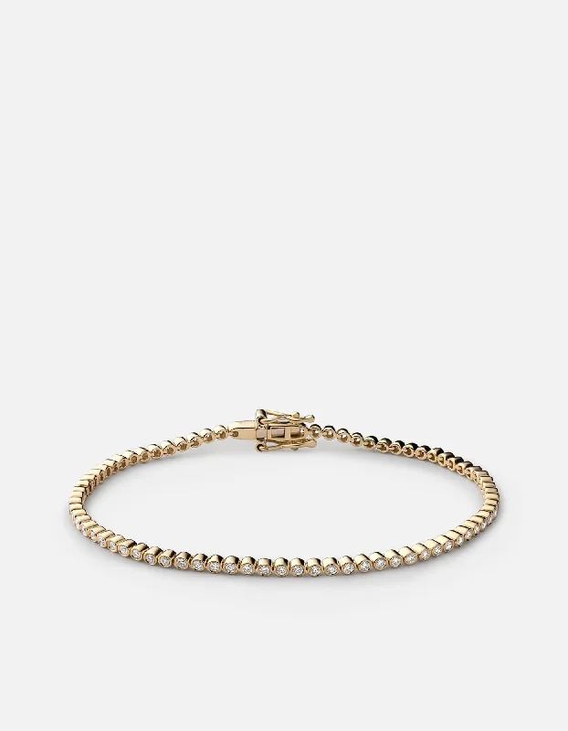 women's bracelets stylish and durable -Century Round Bracelet, 14k Gold Pavé